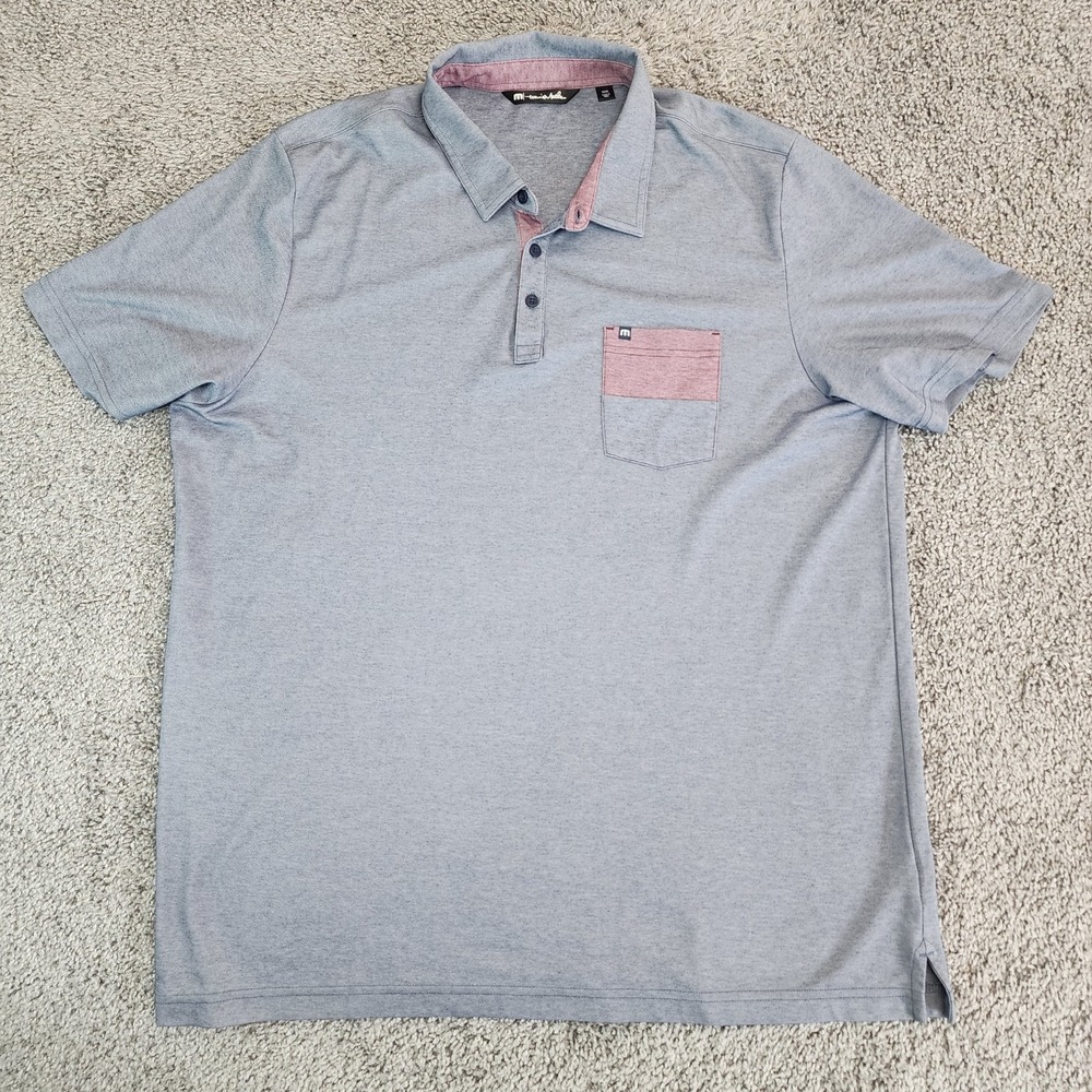 Travis Mathew Gray Polo Shirt with Classic Design
